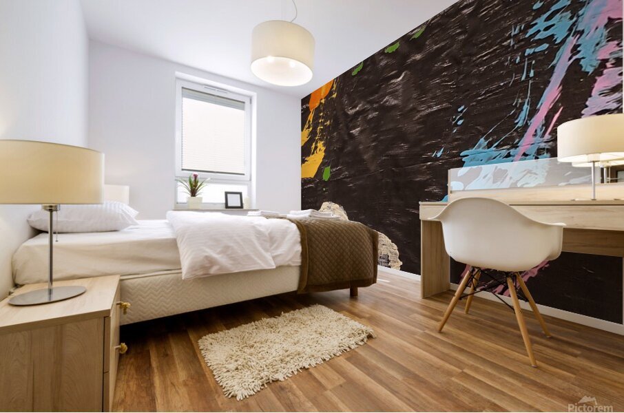 heart firework Mural print