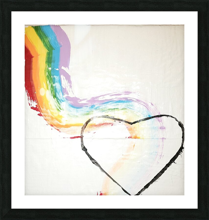 falling heart Picture Frame print