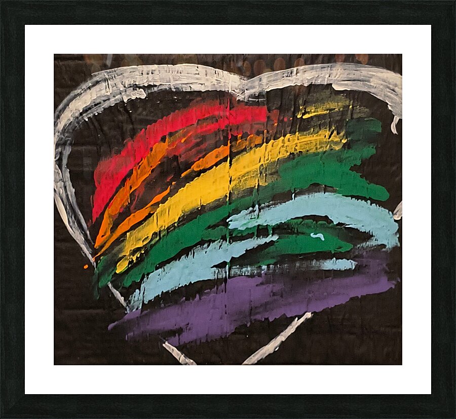 colour heart Picture Frame print