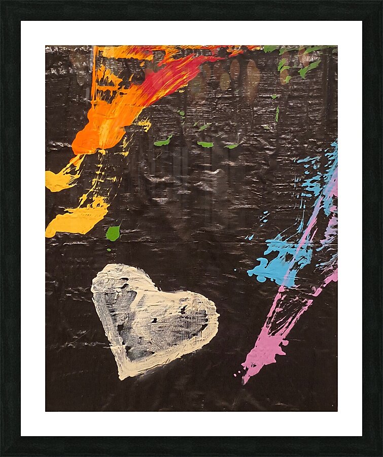heart firework Picture Frame print