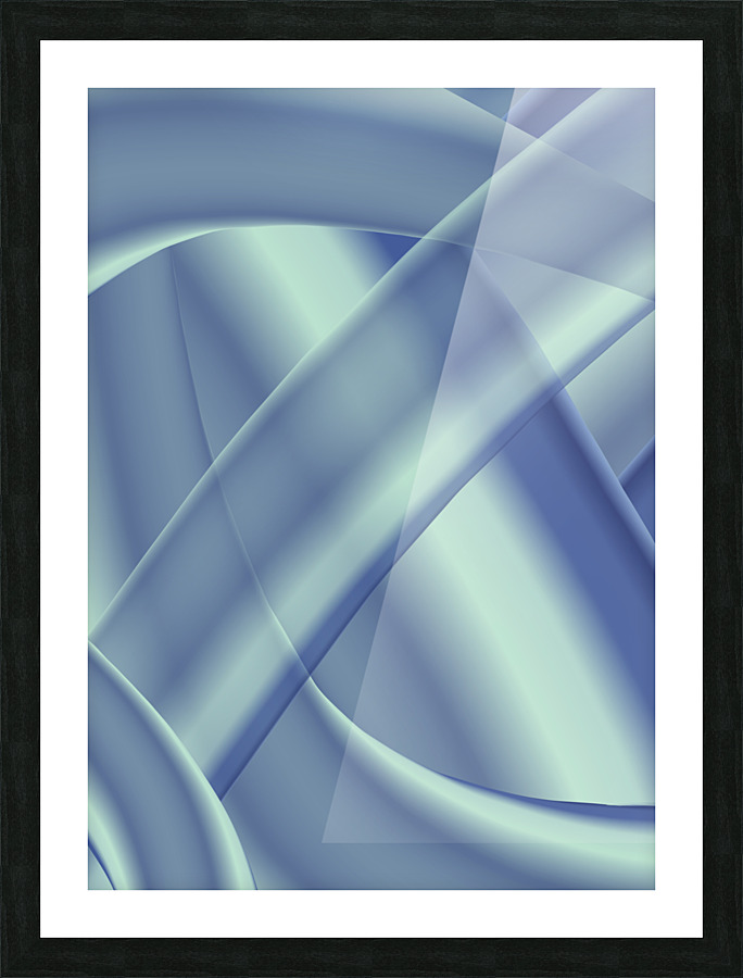 Blue Abstract Picture Frame print