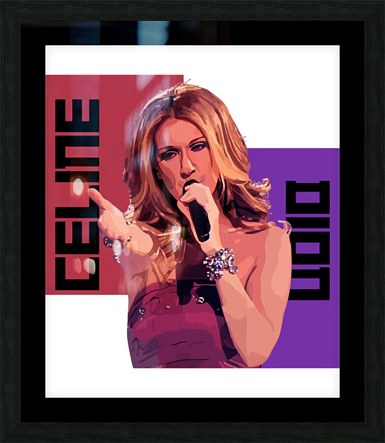 Celine Dion 16 Picture Frame print