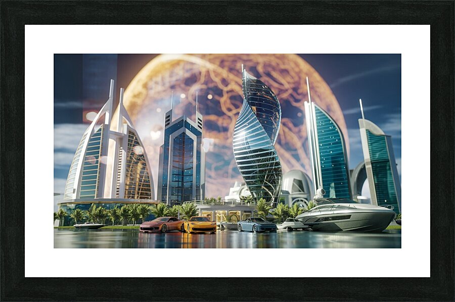 The imaginary practical city  Picture Frame print