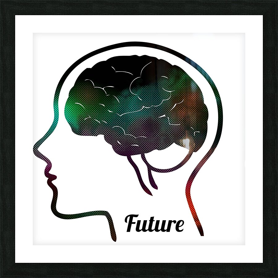 Futuristic mind  Picture Frame print