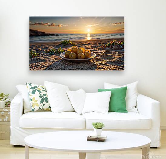 Golden beach painting with dream balls  by Amazantah