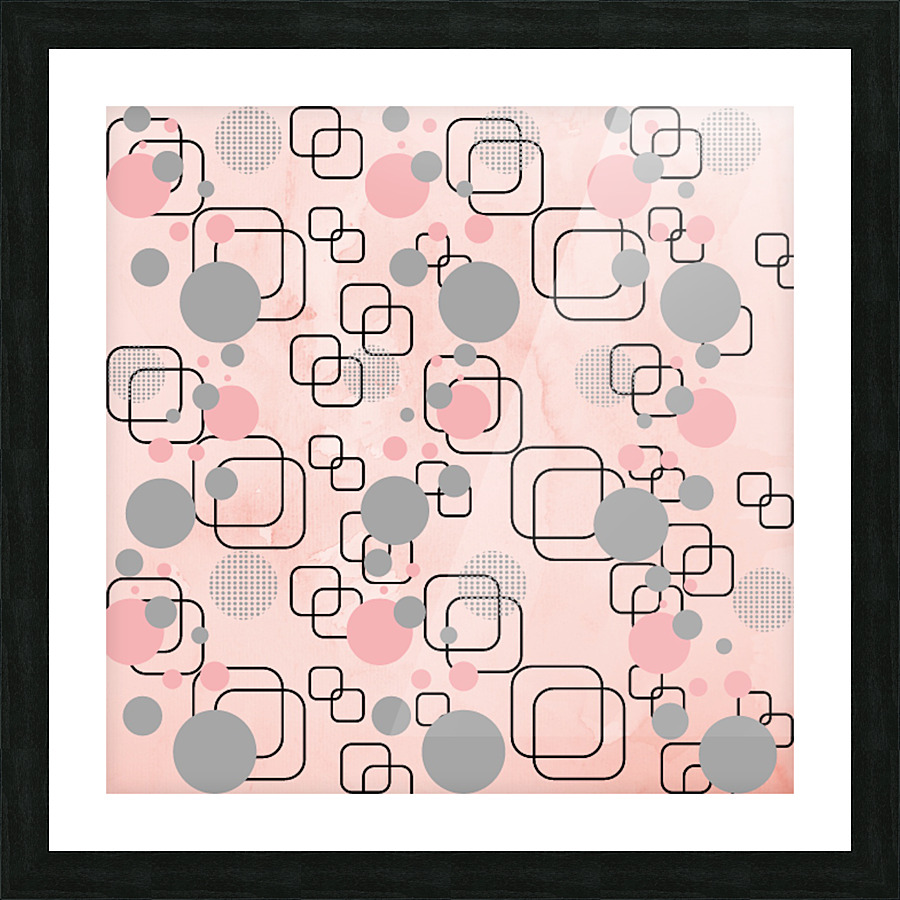 Circles  Squares Picture Frame print