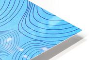 Blue Wavy Spirals HD Metal print