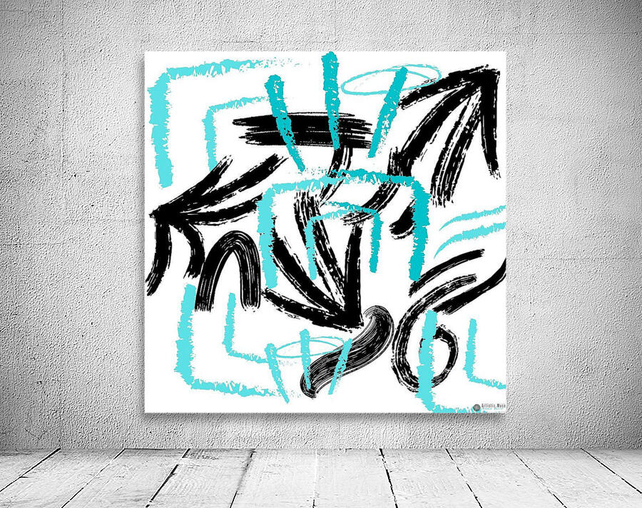 Pointless Direction-Teal Black Wall Preview