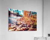 Autumn sunset landscape. Acrylic Print