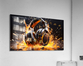 headphones splashing Acrylic Print