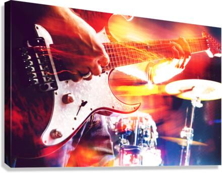 Stage lights.Abstract musical background Canvas Print