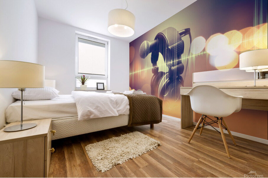 Musical design. Mural print