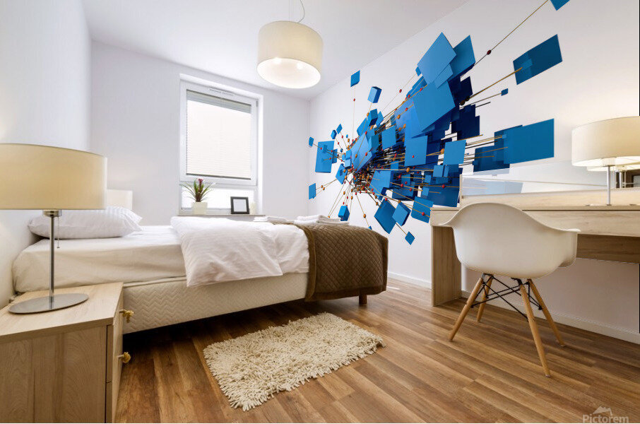 Abstract geometric graphic. Mural print