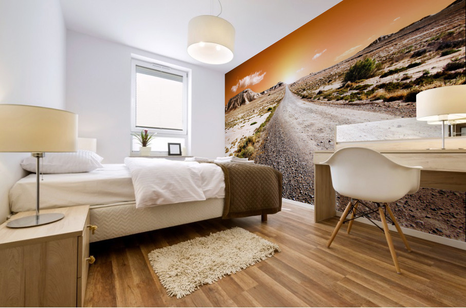 sunset desert landscape Mural print