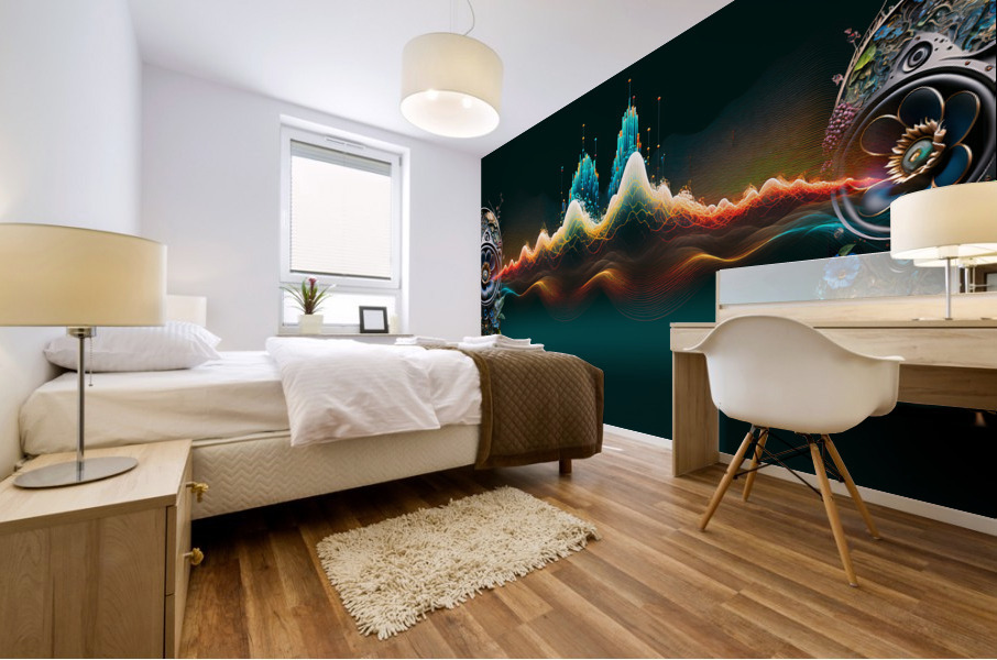 powerful sound waves Mural print