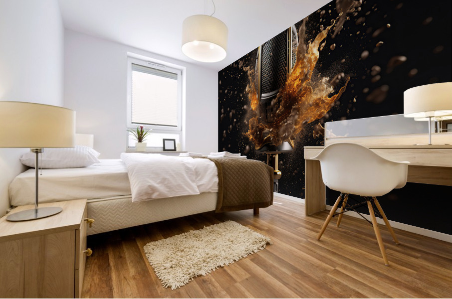 microphone splashing Mural print