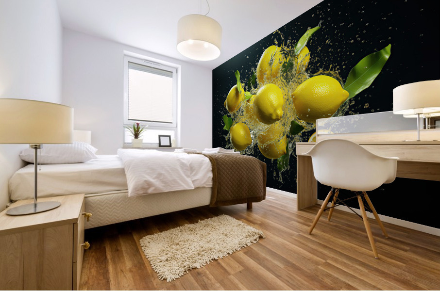 lemons crashing Mural print