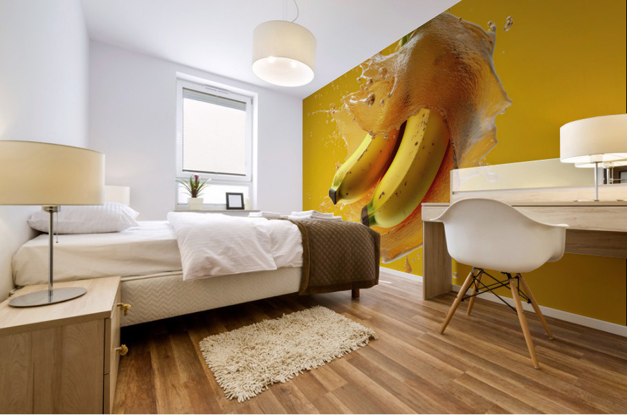 bananas crashing Mural print
