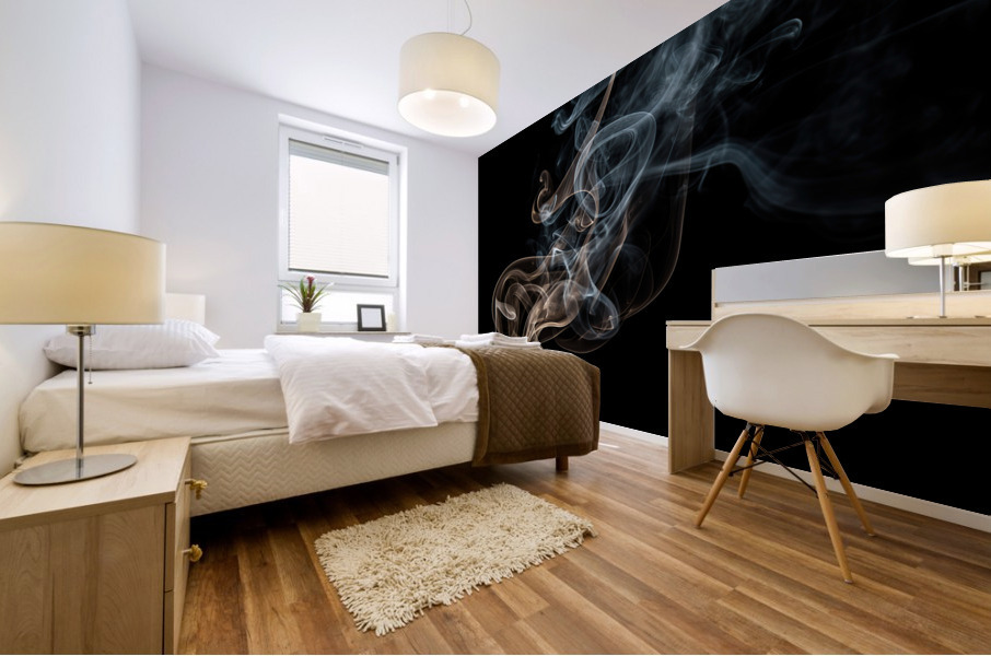 smokeblack background 2 Mural print
