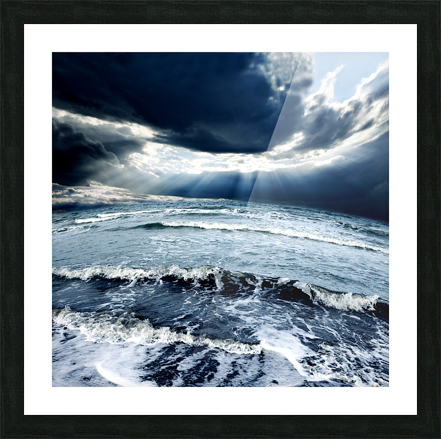 storm seascape Picture Frame print