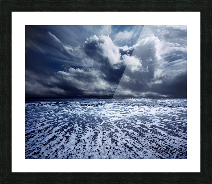 ocean storm Picture Frame print