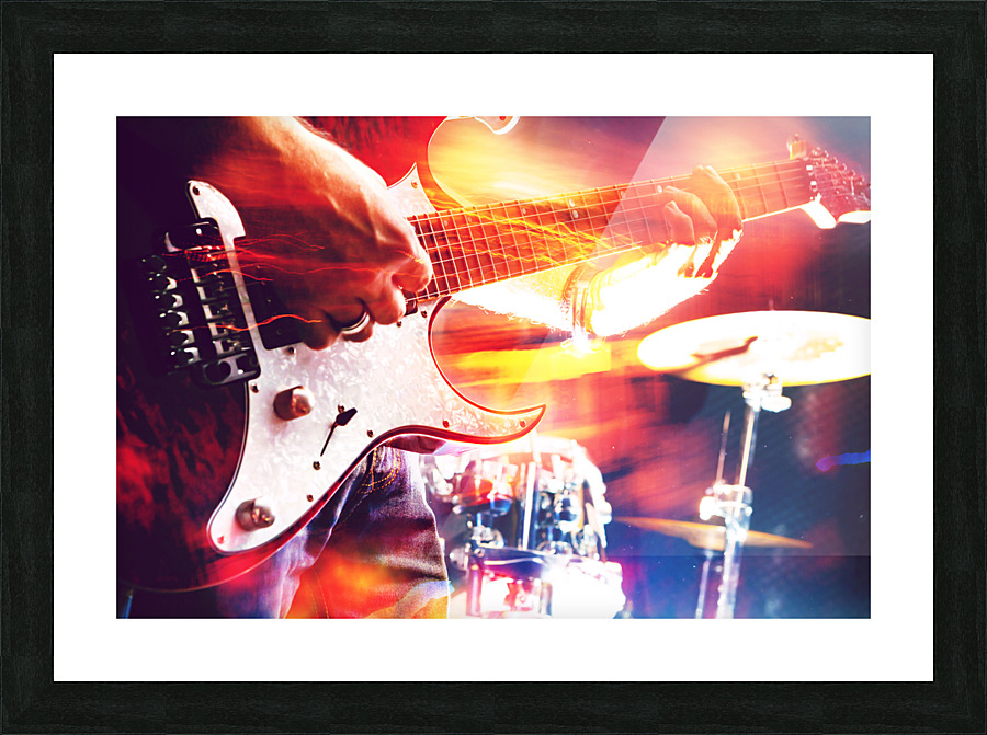 Stage lights.Abstract musical background Picture Frame print