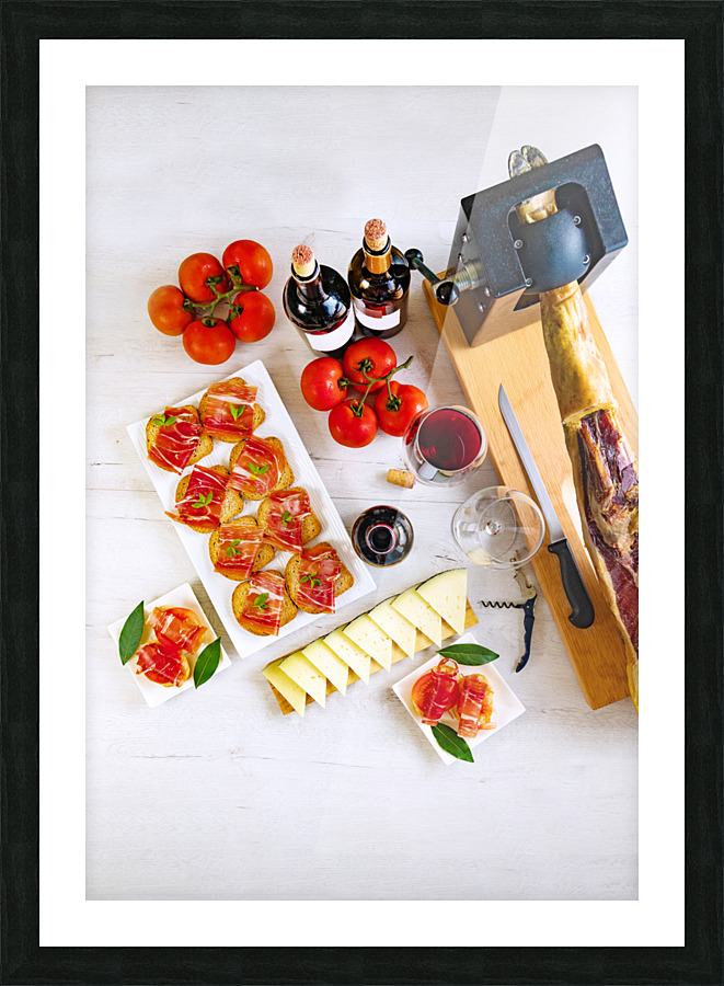 Spanish tapas and appetizers. Picture Frame print