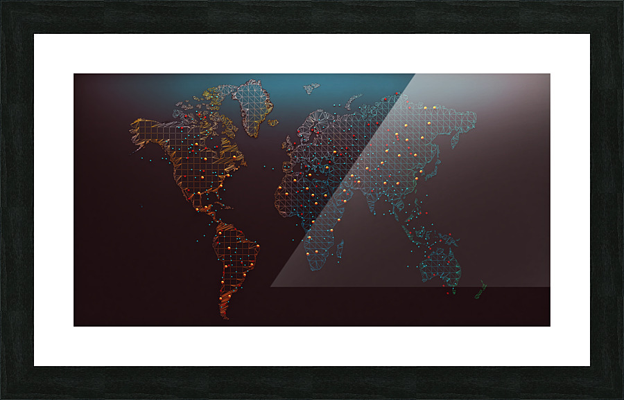 world front Picture Frame print
