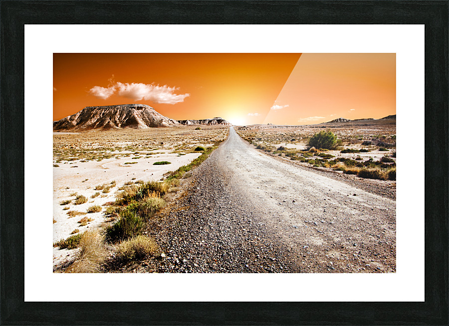 sunset desert landscape Picture Frame print
