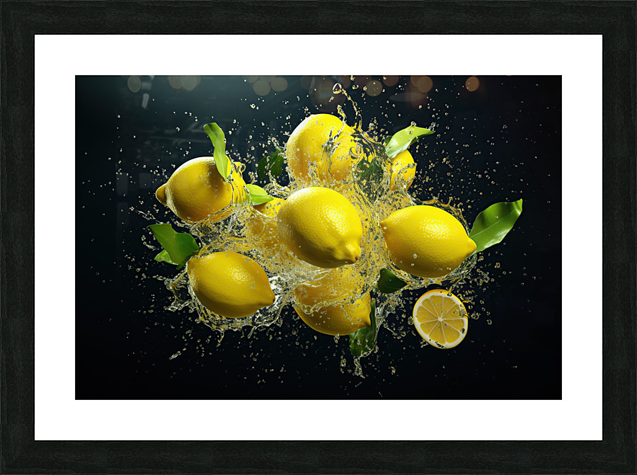 lemons crashing Picture Frame print