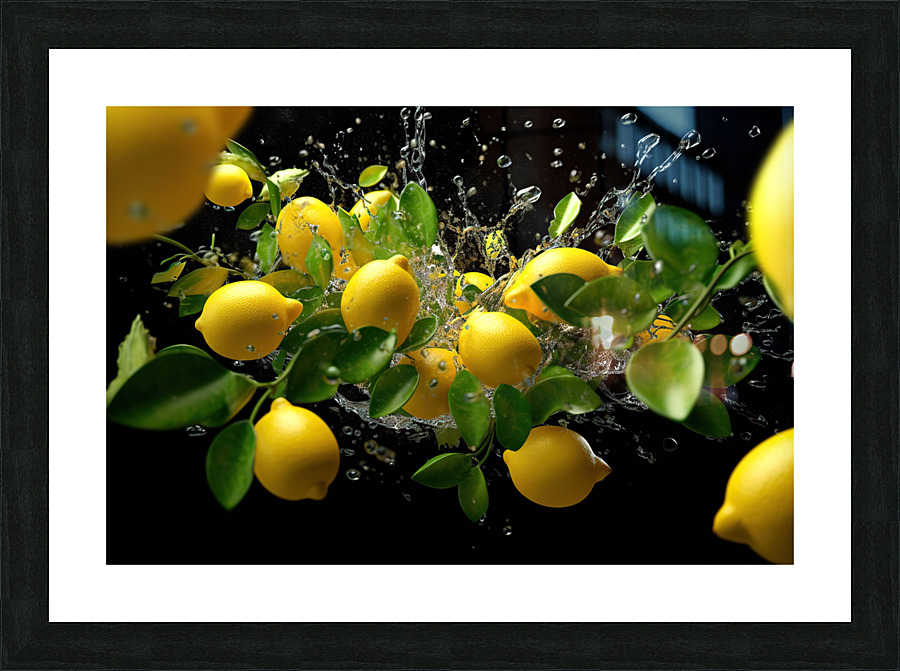 lemons crashing3 Picture Frame print