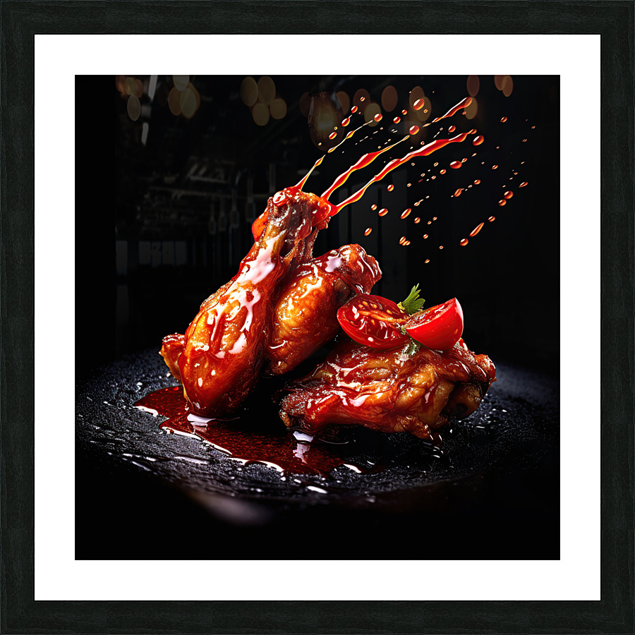 chicken wings Picture Frame print