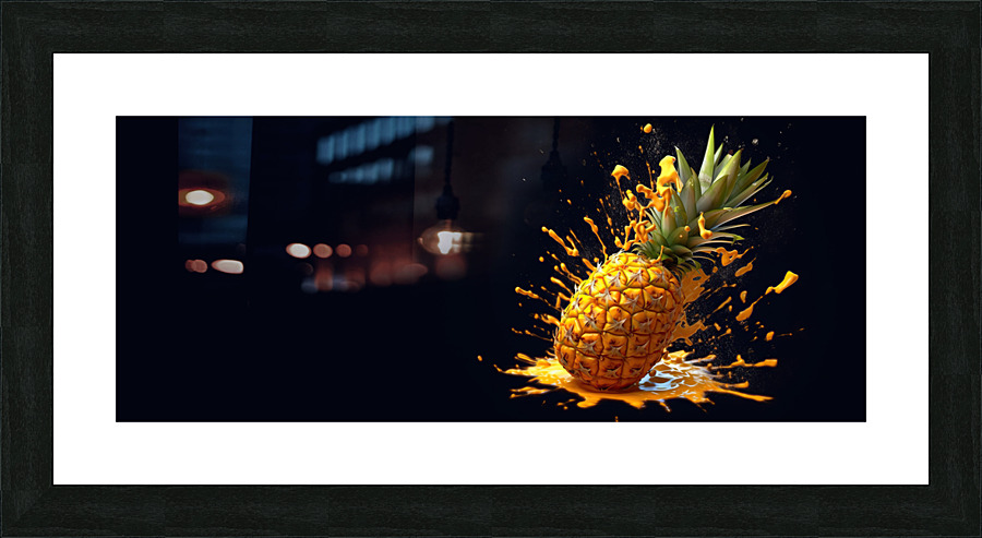 pineapple crashing 2 Picture Frame print