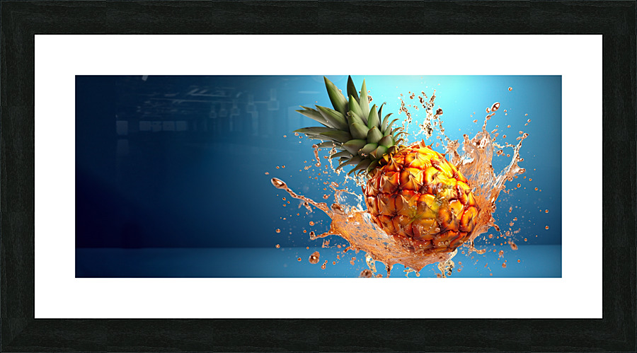 pineapple crashing Picture Frame print