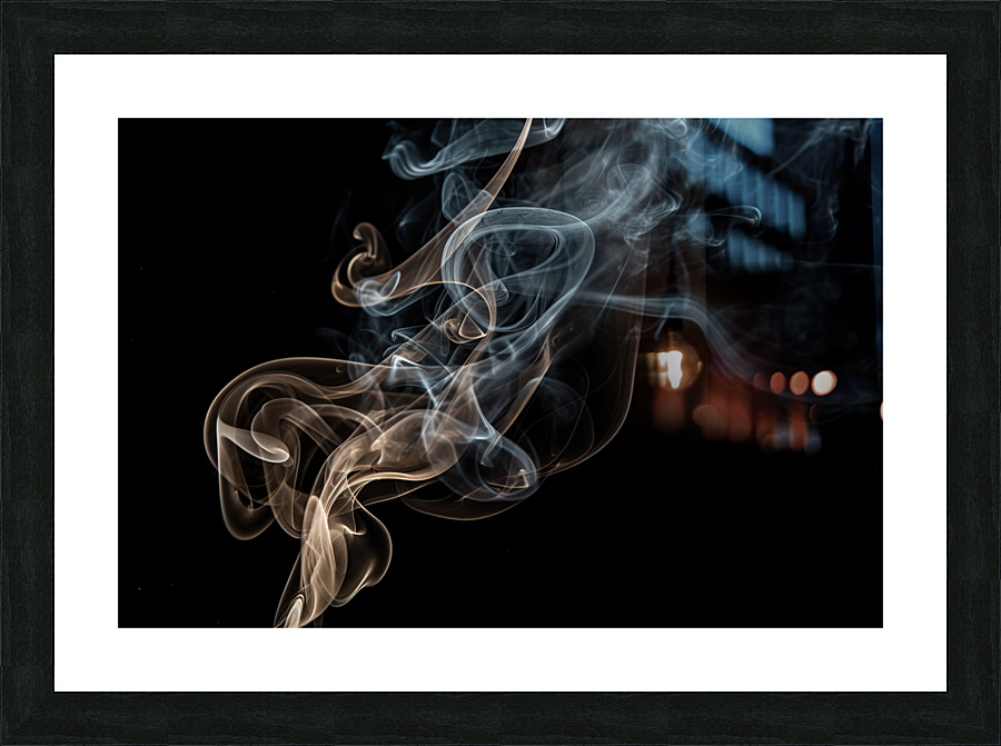 smokeblack background 2 Picture Frame print