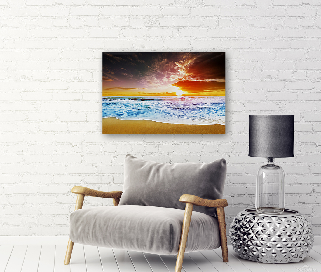 Fancy sunset and beach Reproduction