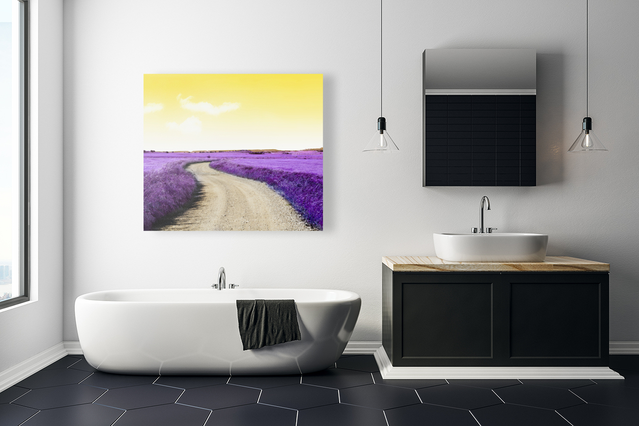 Road through the fields. Reproduction