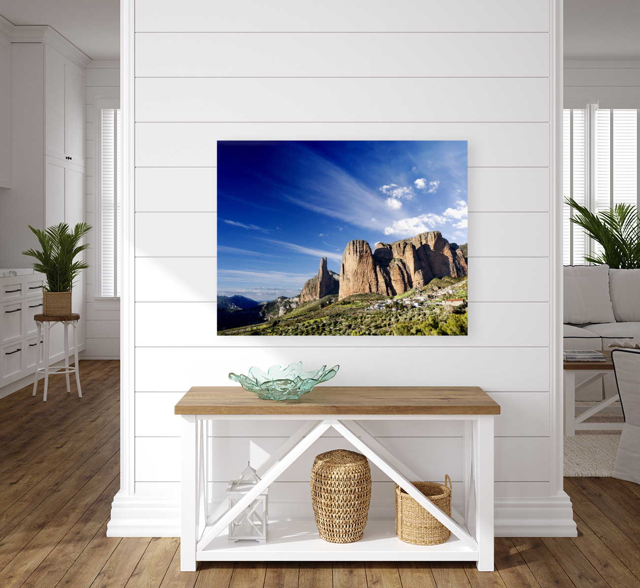 Natural landscape mountain. Reproduction