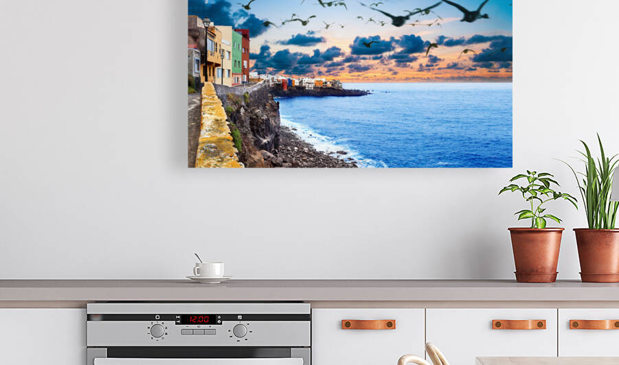 Scenic landscape.Canary island  Seascape.Tenerife. by Carlos Castilla
