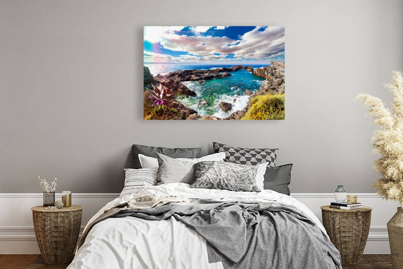Tenerife island scenery.Ocean and beautiful stone by Carlos Castilla