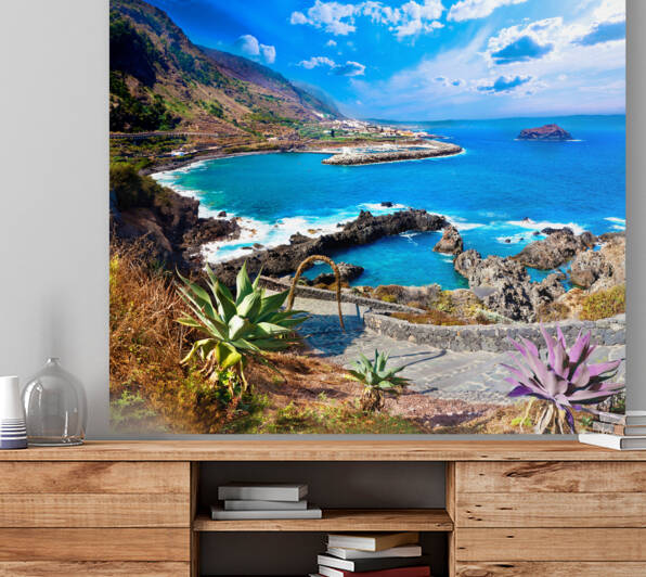 Tenerife island scenery.Ocean and beautiful stone by Carlos Castilla