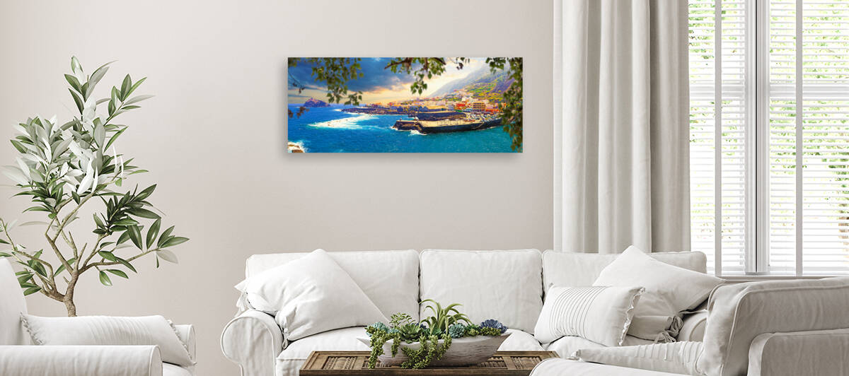 Tenerife island scenery.Ocean and beautiful stoneGarachico beac by Carlos Castilla