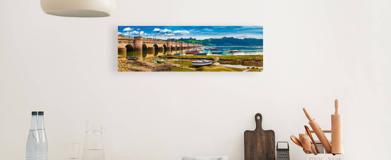 San Vicente de la barquera village in CantabriaSpain. by Carlos Castilla