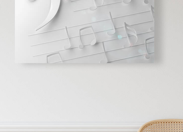 Musical notes and song background.3d illustration. by Carlos Castilla