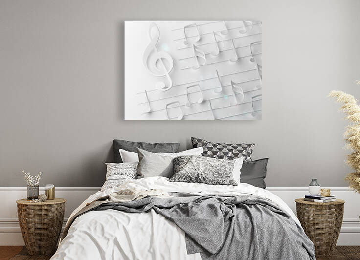 Musical notes and song background.3d illustration. by Carlos Castilla