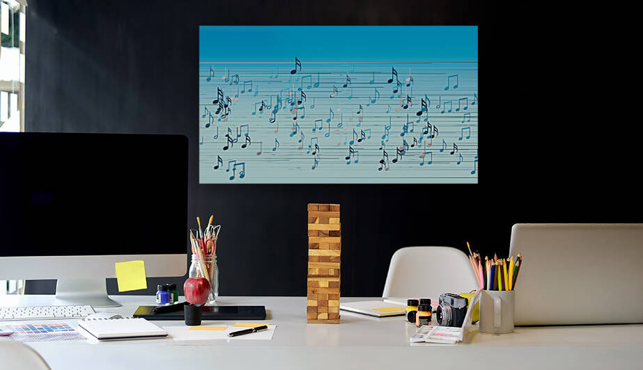 Music background design.Musical writing. by Carlos Castilla
