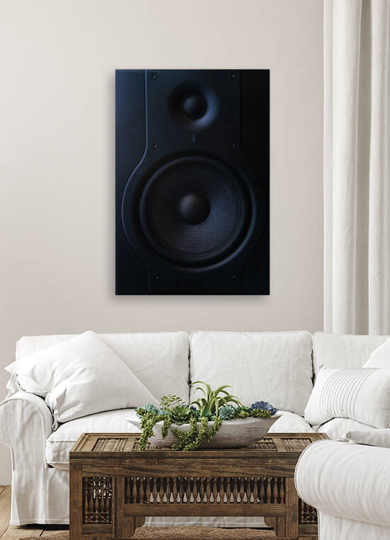 Front image audio speaker with undulating membrane. by Carlos Castilla