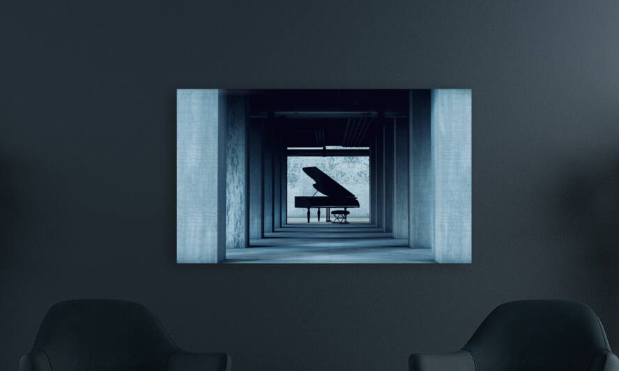 Musical background.Piano music concept.Musical design. by Carlos Castilla