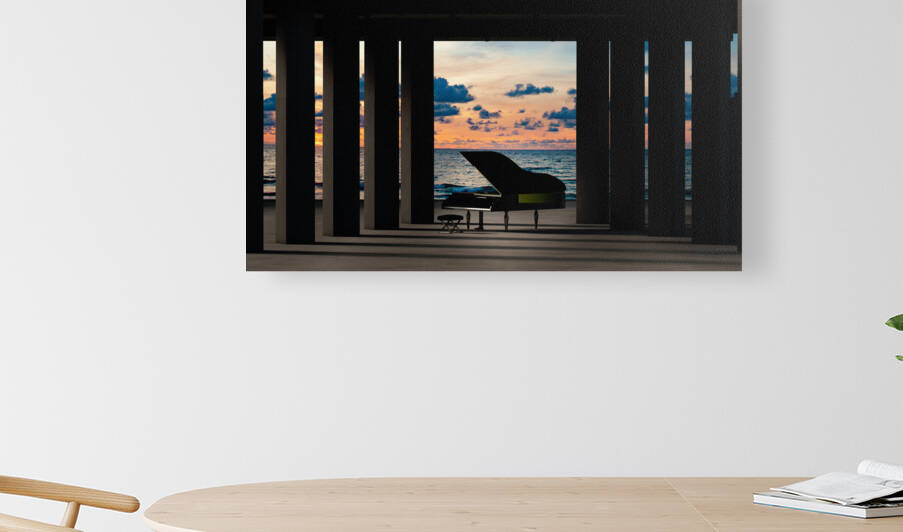 Musical background.Piano music concept.3d illustration. by Carlos Castilla