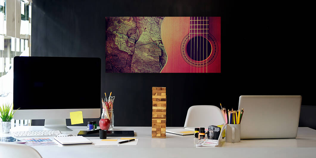 Musical design with acoustic guitar by Carlos Castilla